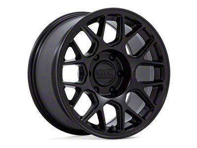 KMC Hatchet Matte Black 6-Lug Wheel; 17x8.5; 25mm Offset (99-06 Silverado 1500)