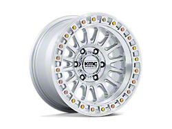 KMC IMS Gloss Silver with Machined Face 6-Lug Wheel; 17x8.5; 25mm Offset (99-06 Silverado 1500)
