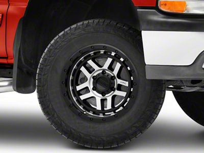 KMC Recon Satin Black Machined 6-Lug Wheel; 17x8.5; 18mm Offset (99-06 Silverado 1500)