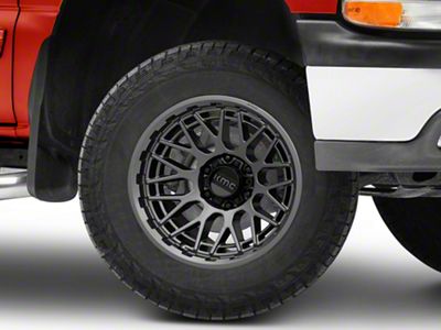 KMC Technic Anthracite 6-Lug Wheel; 18x9; 0mm Offset (99-06 Silverado 1500)