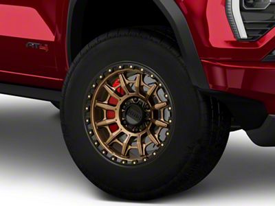 KMC Carnage Matte Bronze with Black Lip 6-Lug Wheel; 17x9; 0mm Offset (23-25 Canyon)