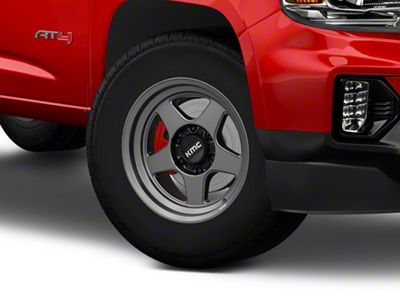 KMC Lobo Matte Anthracite 6-Lug Wheel; 17x8.5; -10mm Offset (15-22 Canyon)
