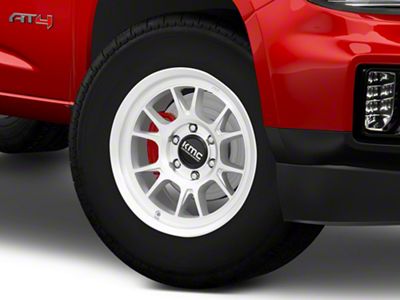 KMC Range Gloss Silver with Machined Face 6-Lug Wheel; 17x8.5; -10mm Offset (15-22 Canyon)