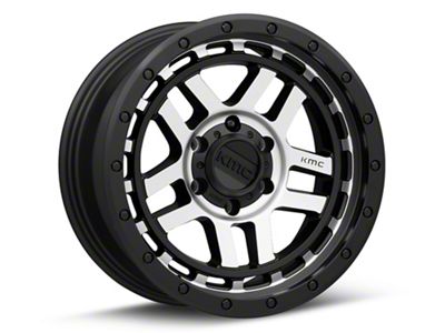 KMC Recon Satin Black Machined 6-Lug Wheel; 17x8.5; 18mm Offset (15-22 Colorado)