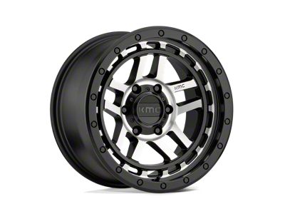 KMC Recon Satin Black Machined 6-Lug Wheel; 17x8.5; 18mm Offset (15-22 Colorado)