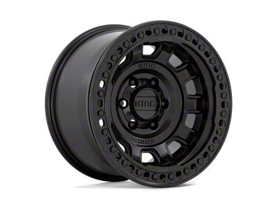 KMC Tank Beadlock Satin Black 6-Lug Wheel; 17x9; -15mm Offset (23-26 Canyon)