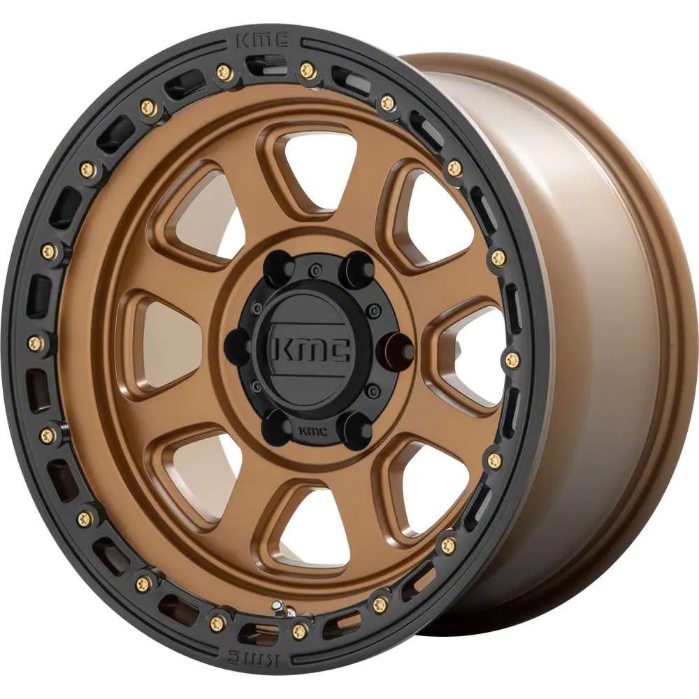 KMC Colorado Chase Matte Bronze with Black Lip 6-Lug Wheel; 17x9; 0mm ...