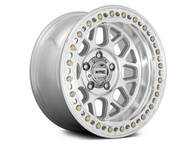 KMC Grenade Crawl Beadlock Machined 6-Lug Wheel; 18x9; -24mm Offset (23-24 Colorado)