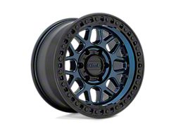 KMC GRS Midnight Blue with Gloss Black Lip 6-Lug Wheel; 17x9; -12mm Offset (23-25 Colorado)