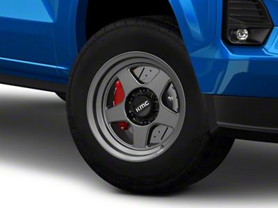 KMC Lobo Matte Anthracite 6-Lug Wheel; 17x9; -38mm Offset (23-25 Colorado)
