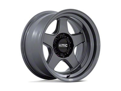 KMC Lobo Matte Anthracite 6-Lug Wheel; 17x8.5; 18mm Offset (15-22 Colorado)