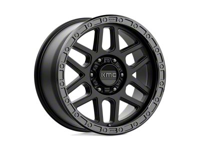 KMC Mesa Satin Black with Gloss Black Lip 6-Lug Wheel; 18x9; 18mm Offset (15-22 Colorado)
