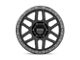 KMC Mesa Satin Black with Gloss Black Lip 6-Lug Wheel; 18x9; 18mm Offset (15-22 Colorado)