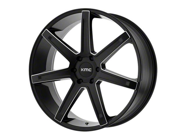 KMC Revert Satin Black Milled 6-Lug Wheel; 20x9; 15mm Offset (15-22 Colorado)