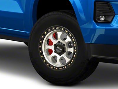 KMC Riot SBL Machined with Satin Black Lip 6-Lug Wheel; 17x9; -12mm Offset (23-25 Colorado)
