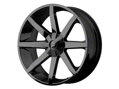 KMC Slide Gloss Black 6-Lug Wheel; 24x9.5; 25mm Offset (23-26 Colorado)