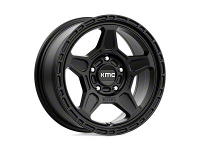 KMC Alpine Satin Black 5-Lug Wheel; 15x7; 15mm Offset (87-90 Dakota)