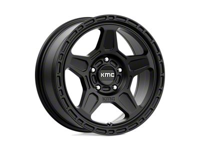 KMC Alpine Satin Black 5-Lug Wheel; 16x7; 15mm Offset (87-90 Dakota)