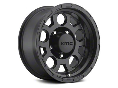 KMC Enduro Matte Black 5-Lug Wheel; 15x9; -12mm Offset (87-90 Dakota)