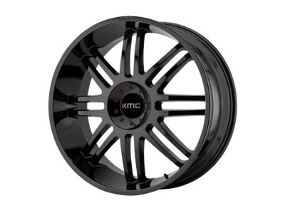 KMC Regulator Gloss Black 5-Lug Wheel; 22x9.5; 30mm Offset (87-90 Dakota)