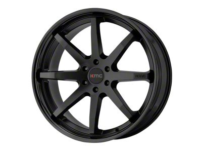 KMC Reverb Satin Black with Gloss Black Lip 5-Lug Wheel; 20x9; 30mm Offset (87-90 Dakota)