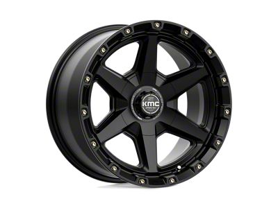 KMC Tempo Satin Black 5-Lug Wheel; 17x9; -12mm Offset (05-11 Dakota)