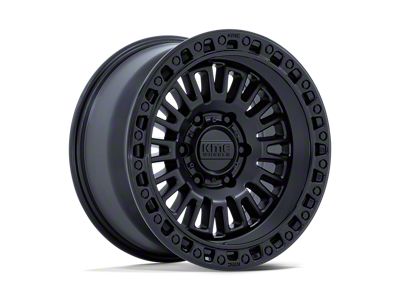 KMC Aztec Matte Black with Gloss Black Lip 6-Lug Wheel; 17x8.5; 0mm Offset (21-25 F-150)