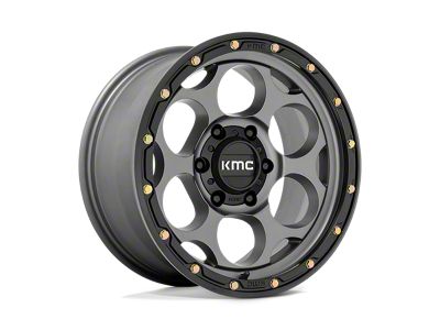 KMC Dirty Harry Satin Gray with Black Lip 6-Lug Wheel; 20x9; 0mm Offset (21-25 F-150)