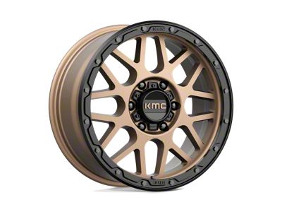 KMC Grenade Off-Road Matte Bronze with Matte Black Lip 6-Lug Wheel; 18x8.5; 35mm Offset (21-25 F-150)