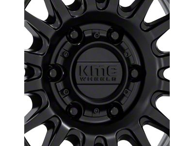 KMC IMS Matte Black with Gloss Black Lip 6-Lug Wheel; 17x8.5; -10mm Offset (21-25 F-150)