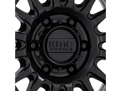 KMC IMS Matte Black with Gloss Black Lip 6-Lug Wheel; 17x8.5; -10mm Offset (21-24 F-150)