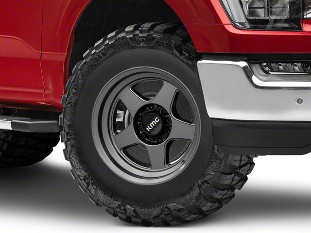 KMC Lobo Matte Anthracite 6-Lug Wheel; 17x8.5; -10mm Offset (21-24 F-150)