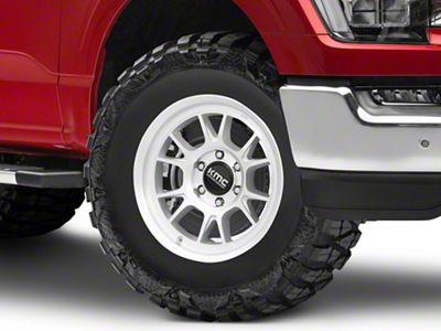 KMC Range Gloss Silver with Machined Face 6-Lug Wheel; 17x8.5; 0mm Offset (21-25 F-150)