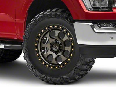 KMC Riot SBL Anthracite with Satin Black Lip 6-Lug Wheel; 18x9; 18mm Offset (21-25 F-150)