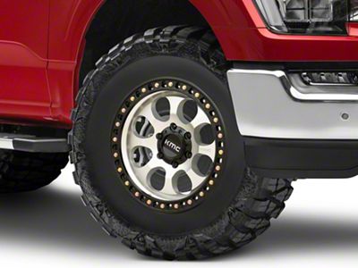 KMC Riot SBL Machined with Satin Black Lip 6-Lug Wheel; 17x8.5; 10mm Offset (21-25 F-150)
