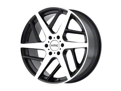 KMC Two Face Satin Black with Machined Face 6-Lug Wheel; 22x9; 35mm Offset (21-25 F-150)