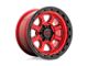 KMC Chase Candy Red with Black Lip 8-Lug Wheel; 18x9; 0mm Offset (23-24 F-250 Super Duty)