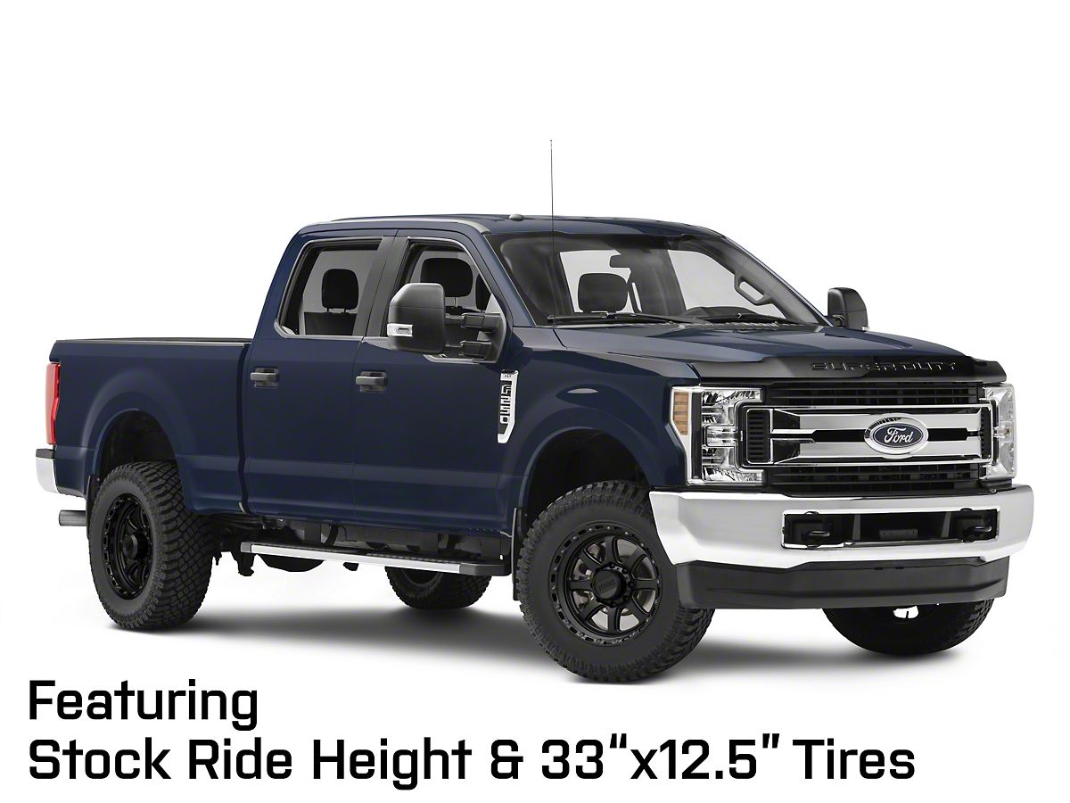KMC F-250 Super Duty Chase Satin Black with Gloss Black Lip 8-Lug