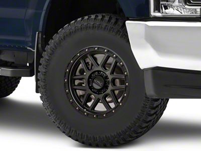 KMC Mesa Satin Black with Gray Tint 8-Lug Wheel; 17x9; 18mm Offset (17-22 F-250 Super Duty)