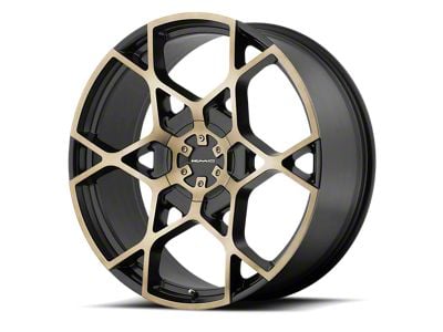 KMC Crosshair Satin Black with Machined Face and Tinted Clear 6-Lug Wheel; 24x9.5; 15mm Offset (19-25 RAM 1500)
