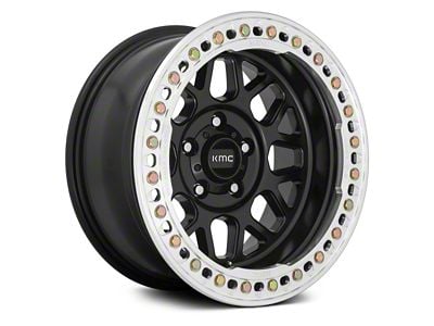 KMC Grenade Crawl Beadlock Satin Black 6-Lug Wheel; 18x9; -24mm Offset (19-25 RAM 1500)