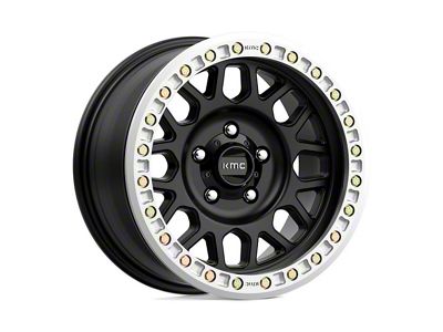 KMC Grenade Desert Beadlock Satin Black 6-Lug Wheel; 20x9; -12mm Offset (19-24 RAM 1500)