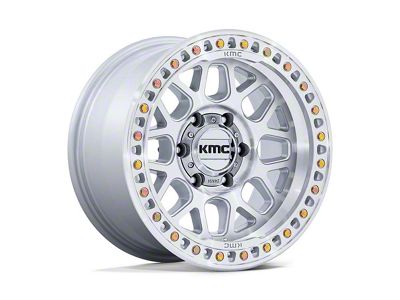 KMC GRS Gloss Silver with Machined Face 6-Lug Wheel; 20x9; 18mm Offset (19-26 RAM 1500)