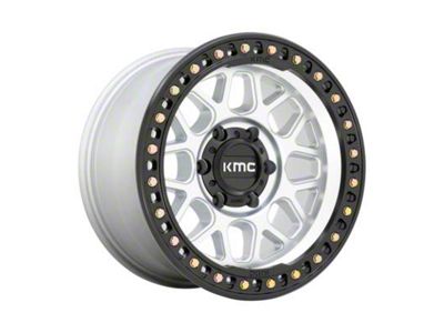 KMC GRS Machined with Satin Black Lip 6-Lug Wheel; 18x9; -12mm Offset (19-24 RAM 1500)