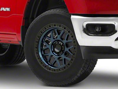 KMC GRS Midnight Blue with Gloss Black Lip 6-Lug Wheel; 20x9; 0mm Offset (19-25 RAM 1500)