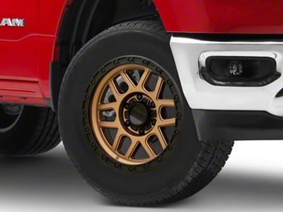 KMC Mesa Matte Bronze with Black Lip 6-Lug Wheel; 18x9; 18mm Offset (19-24 RAM 1500)