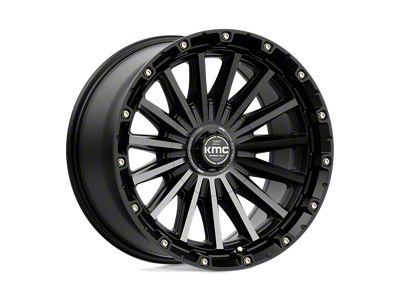 KMC Signal Satin Black with Gray Tint 5-Lug Wheel; 17x9; 18mm Offset (02-08 RAM 1500, Excluding Mega Cab)