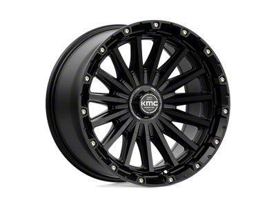 KMC Signal Satin Black 5-Lug Wheel; 17x9; -12mm Offset (02-08 RAM 1500, Excluding Mega Cab)