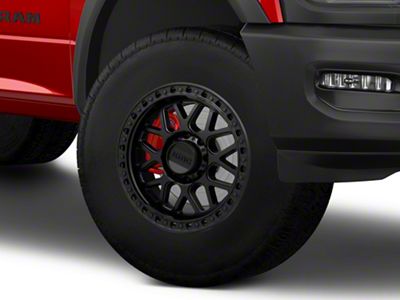 KMC GRS Satin Black 8-Lug Wheel; 18x8.5; 0mm Offset (19-24 RAM 3500 SRW)