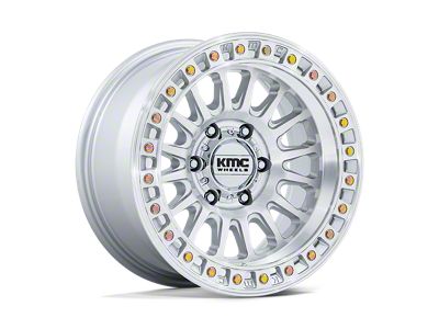 KMC IMS Gloss Silver with Machined Face 8-Lug Wheel; 20x9; 0mm Offset (19-25 RAM 3500 SRW)
